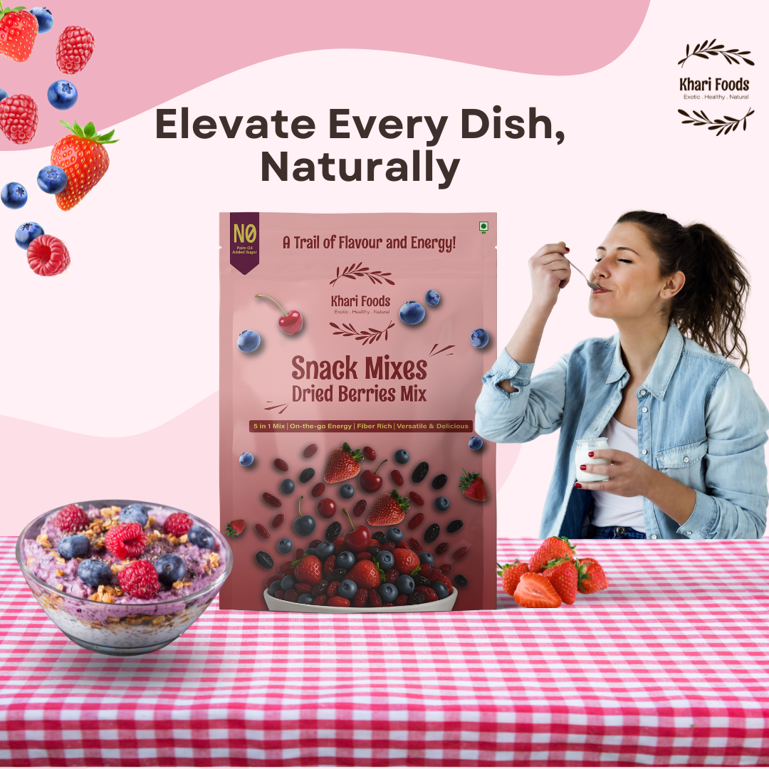 Dried Berries Snack Mix, 5 Berries Trail Mix