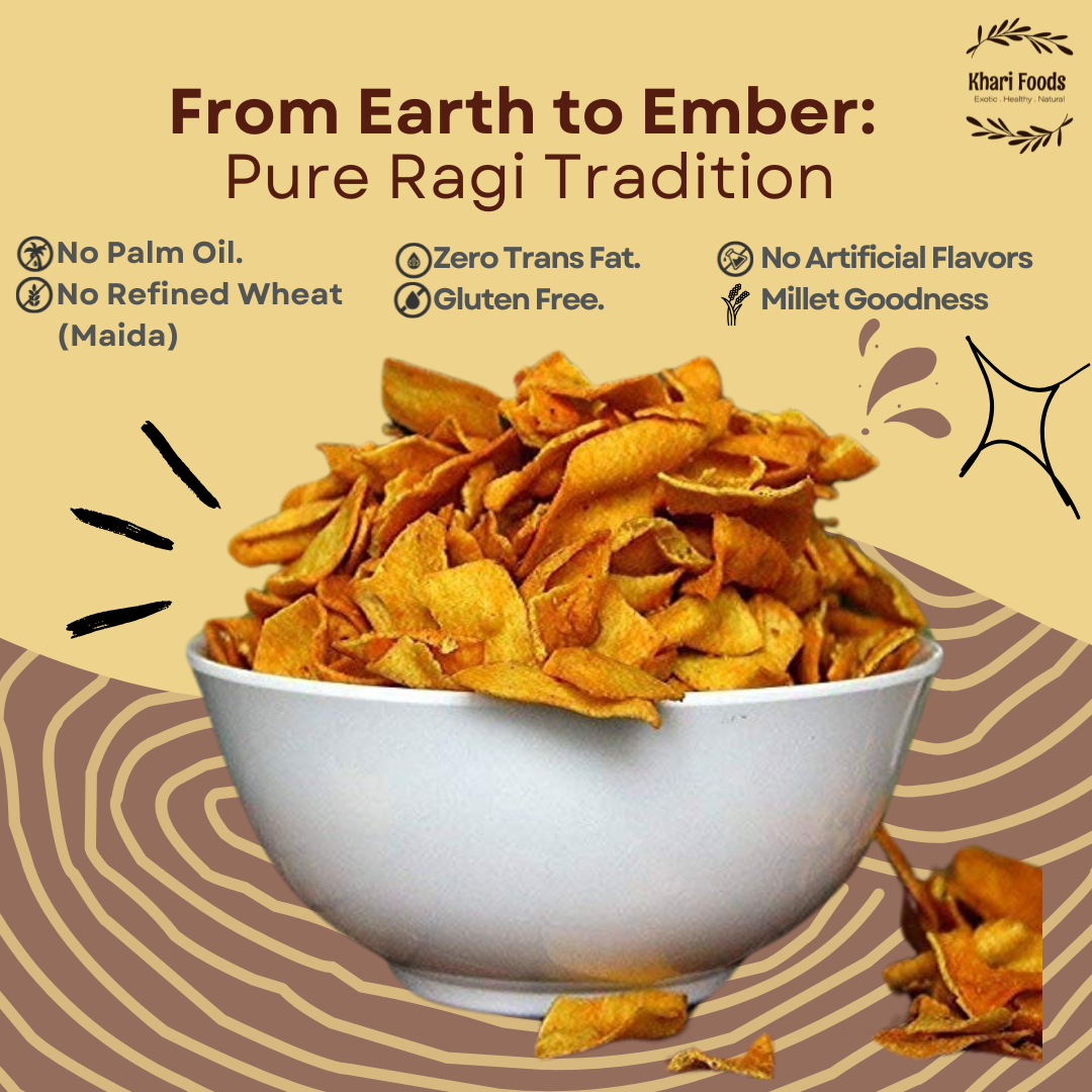 Tandoori Ragi Crispies 100g, No Palm Oil