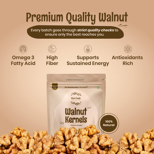 Premium Walnut Kernels, Akhrot Giri (Vacuum Sealed)