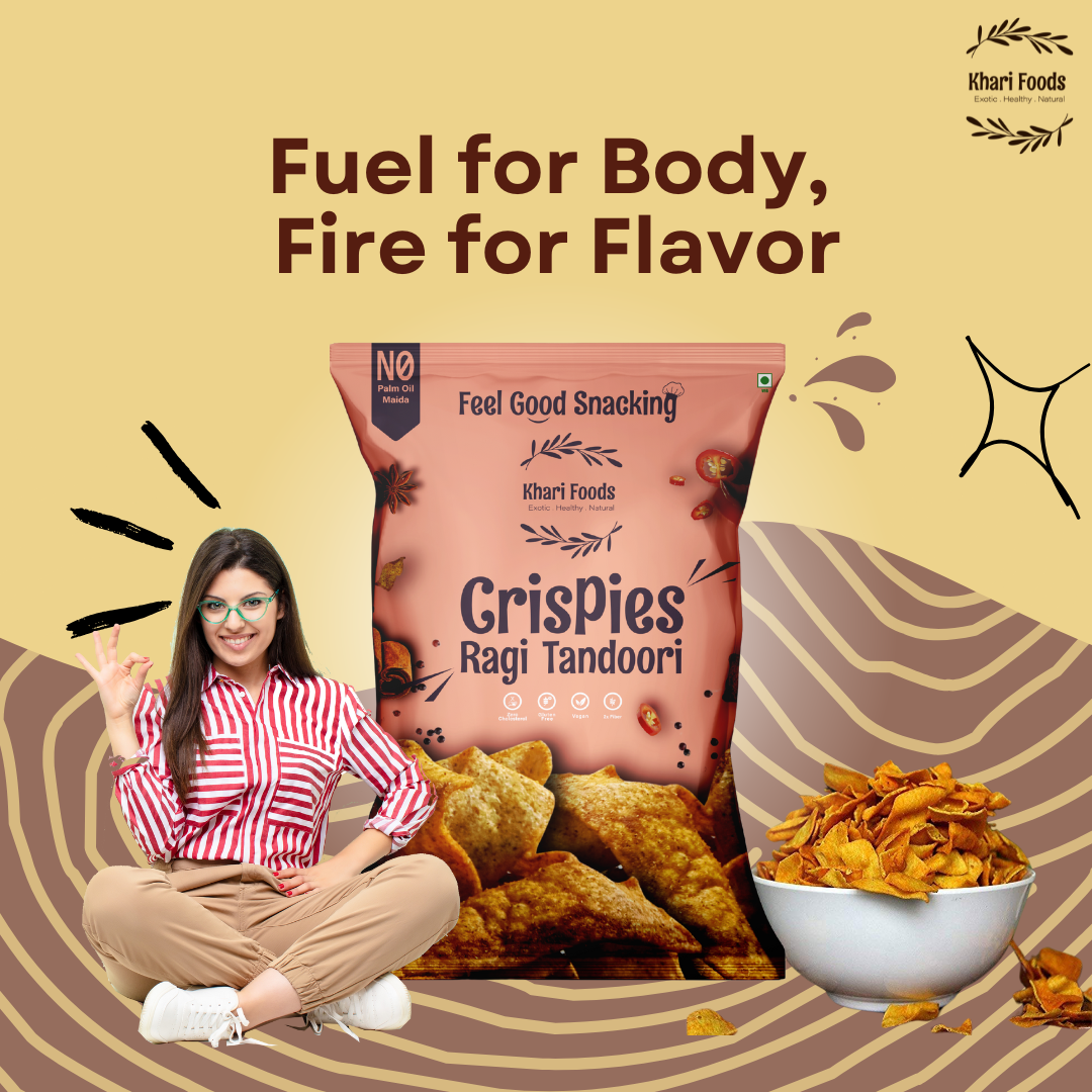 Tandoori Ragi Crispies 100g, No Palm Oil