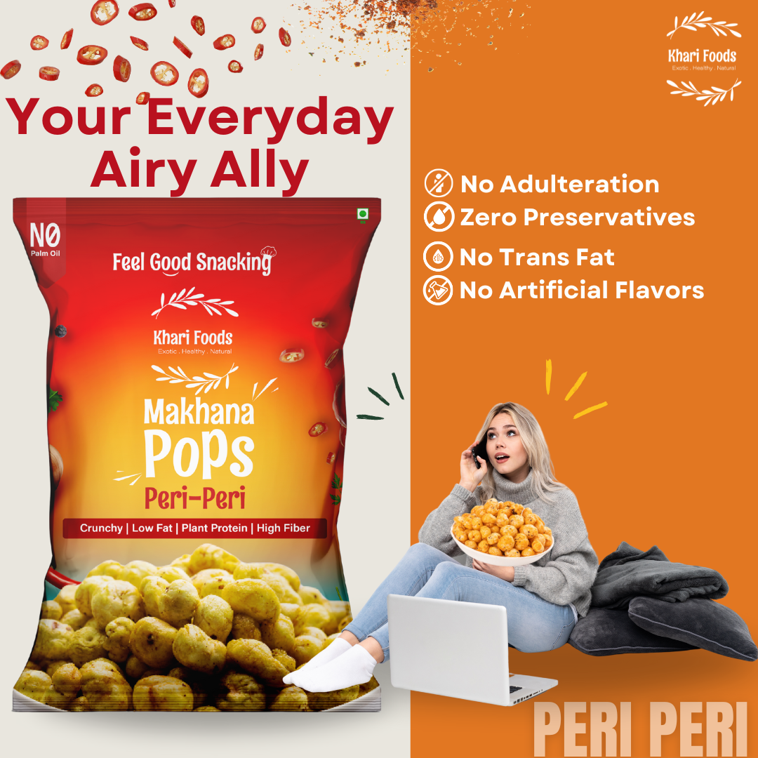 Makhana Pops 25g - Peri Peri, No Palm Oil