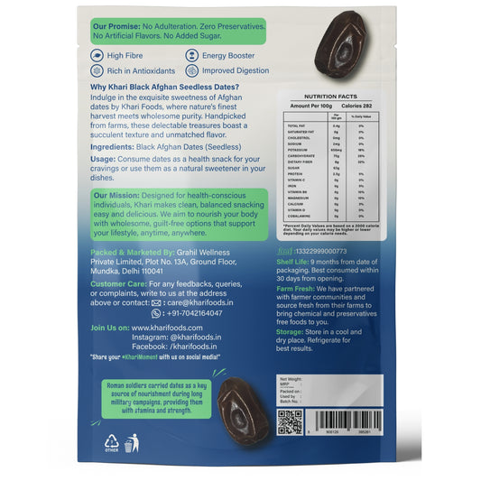 Seedless Dates - Black Afghan Dates