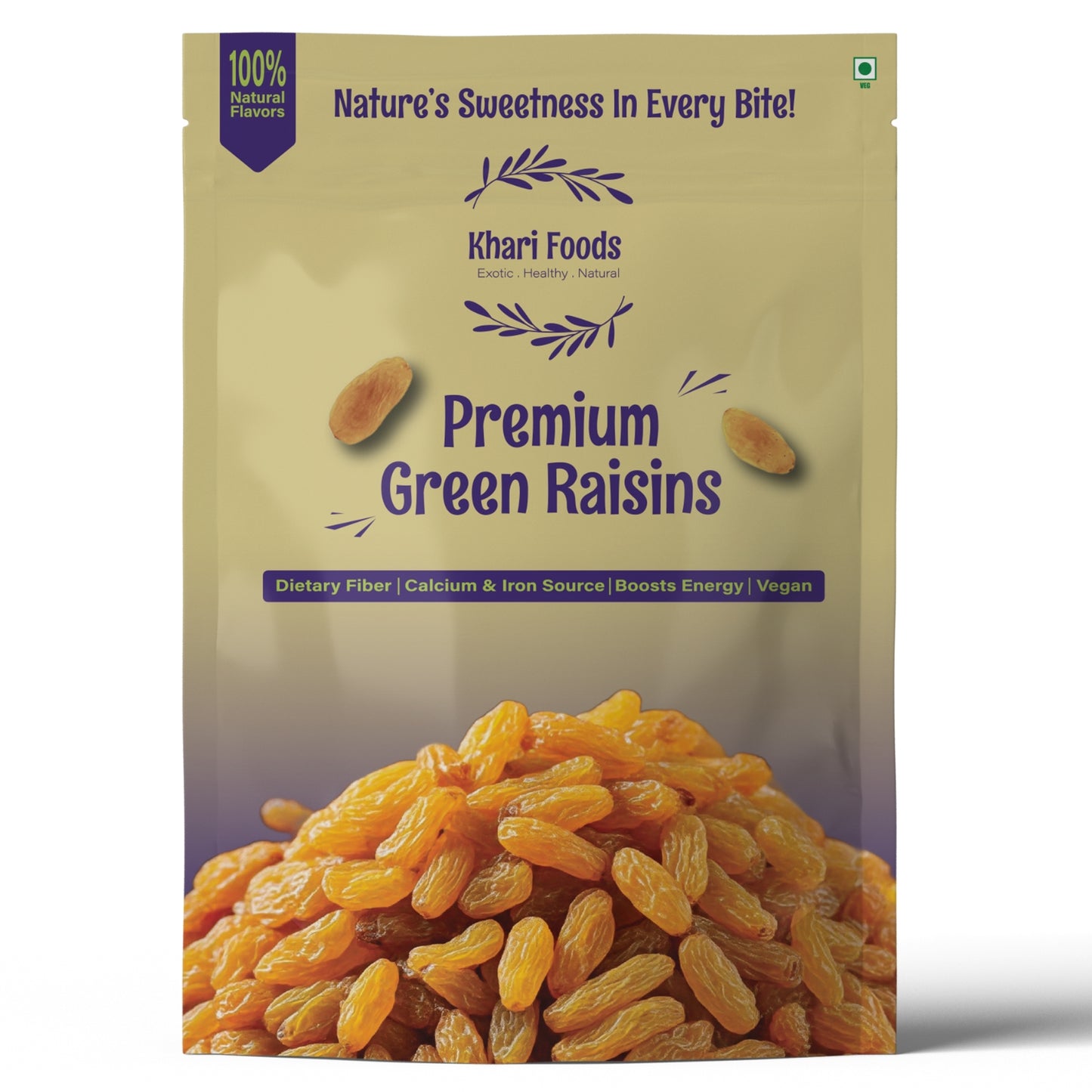 Premium Dried Seedless Green Raisins