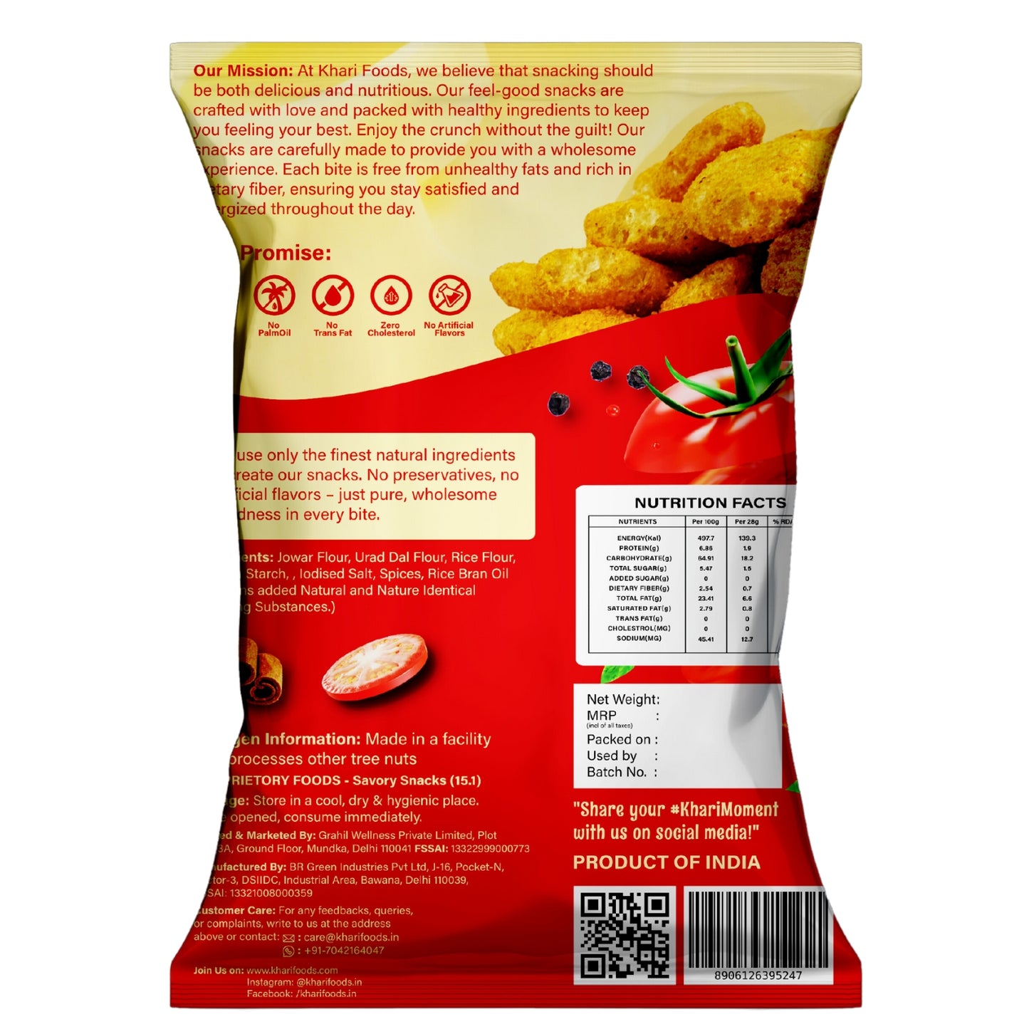 Jowar Pops - Tomato Cheese 50g