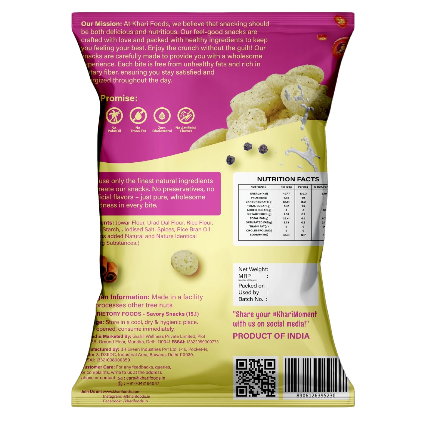 Jowar Pops - Cream Onion 50g