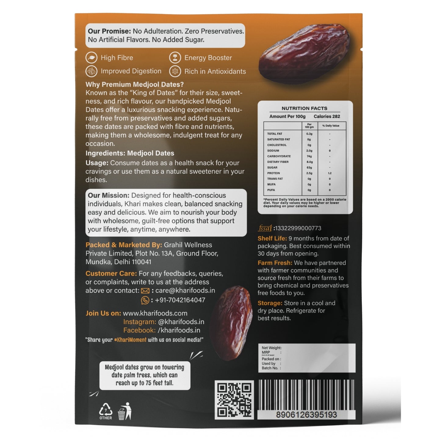 Premium Medjool Dates, Jumbo Size