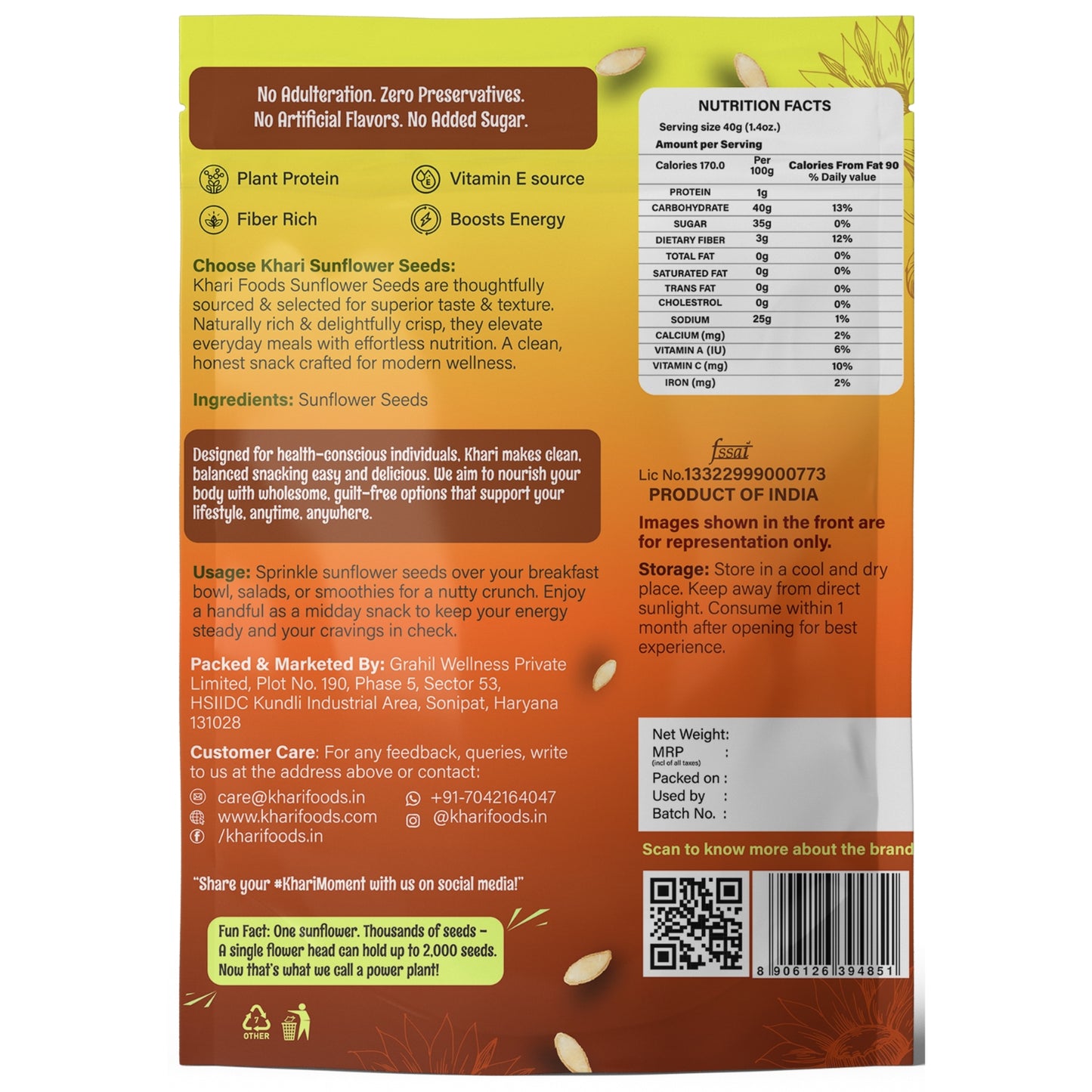Organic Sunflower Seeds