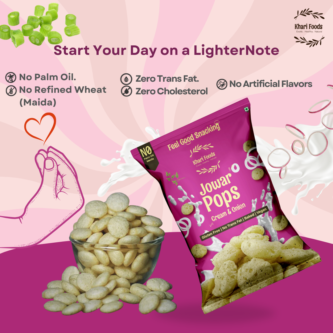 Jowar Pops - Cream Onion 50g