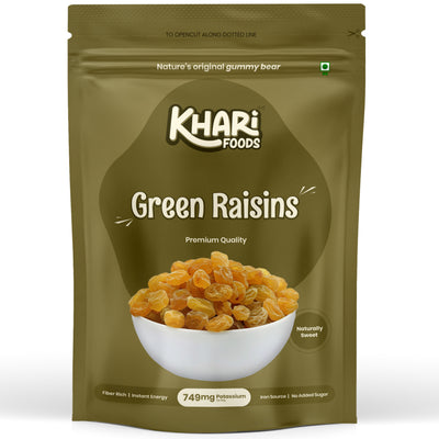 Premium Dried Seedless Green Raisins