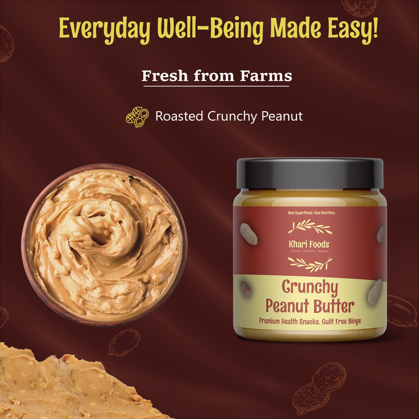 Crunchy Natural Peanut Butter 300g