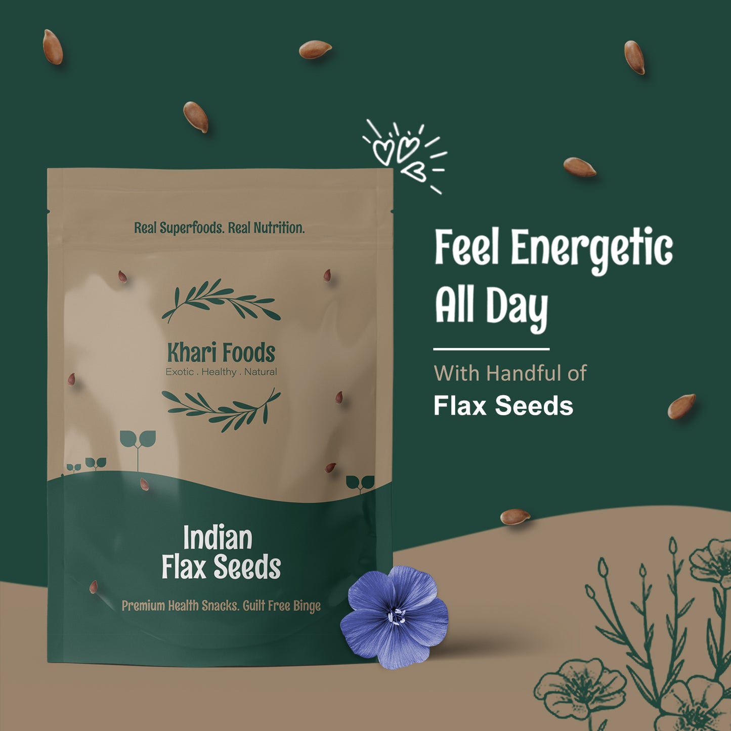Organic Raw Flax Seeds, Alsi Beej