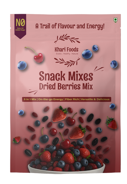 Dried Berries Snack Mix, 5 Berries Trail Mix