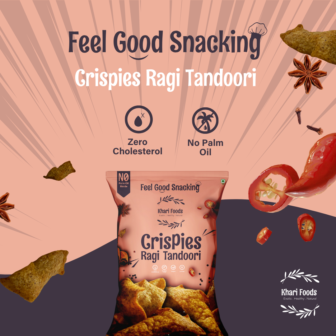 Ragi Crispies 50g - Tandoori Flavour, No Palm Oil