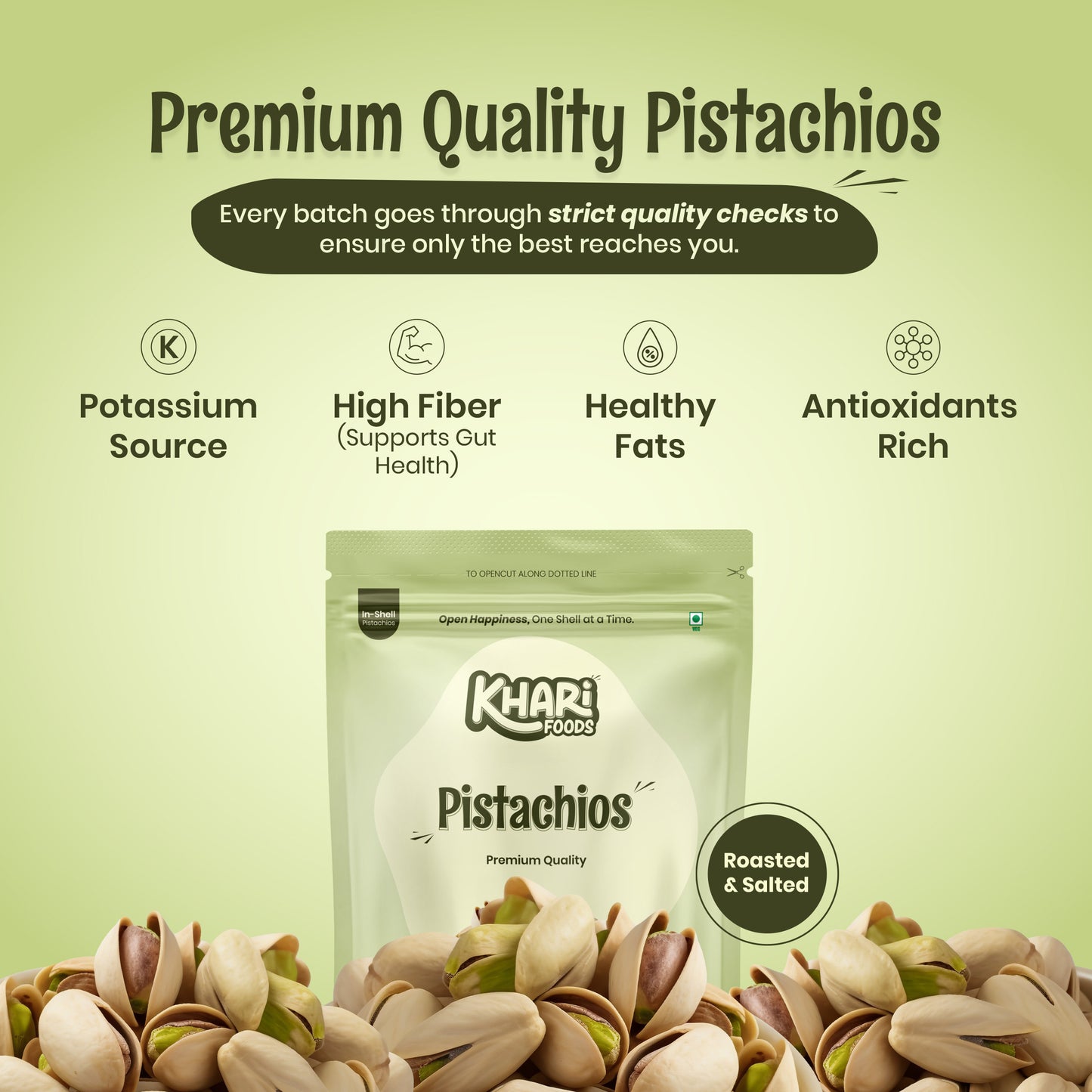 Premium Pistachios - Roasted & Salted