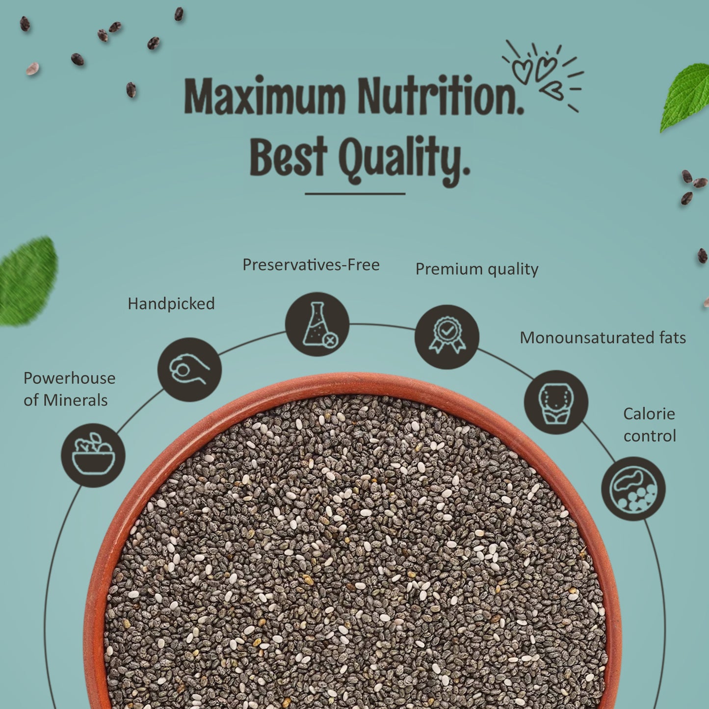 Organic Chia Seeds, High Fibre