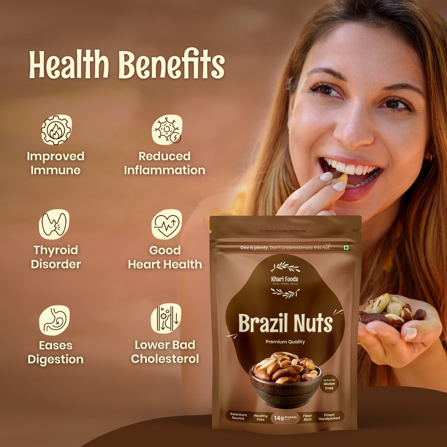 Brazil Nuts - Premium Quality, 150g