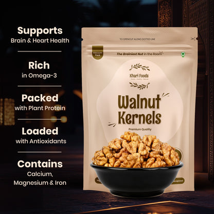Premium Walnut Kernels, Akhrot Giri (Vacuum Sealed)