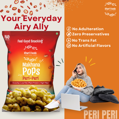 Makhana Pops 25g - Peri Peri, No Palm Oil