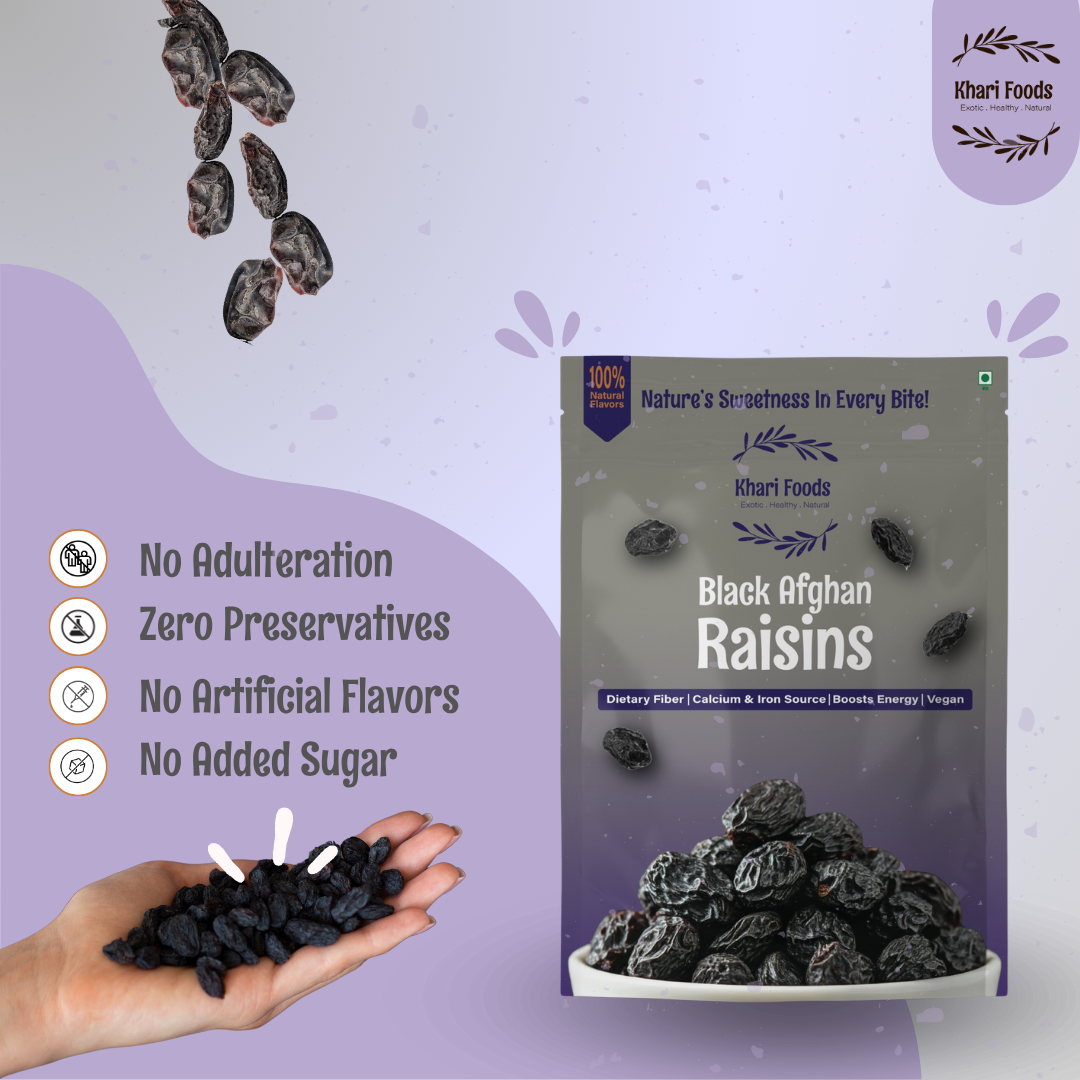 Dried Black Afghan Raisins
