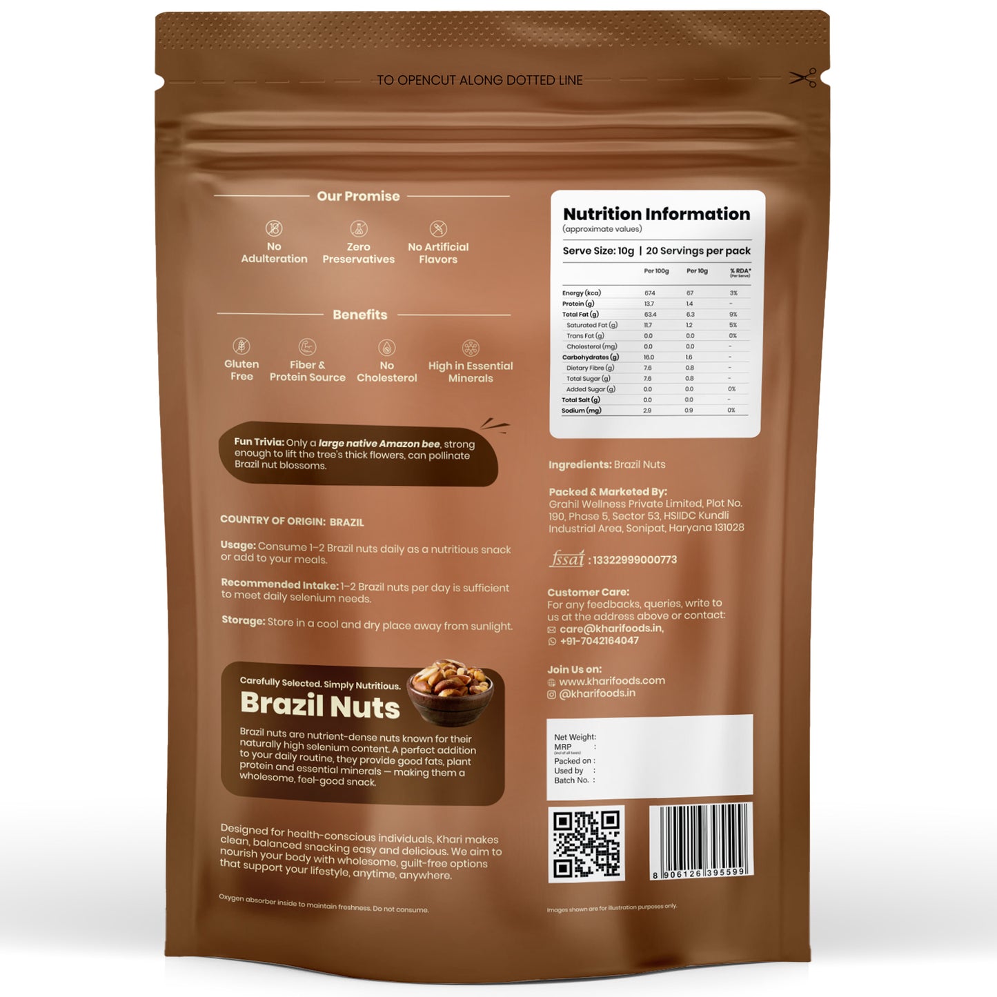 Brazil Nuts - Premium Quality, 150g