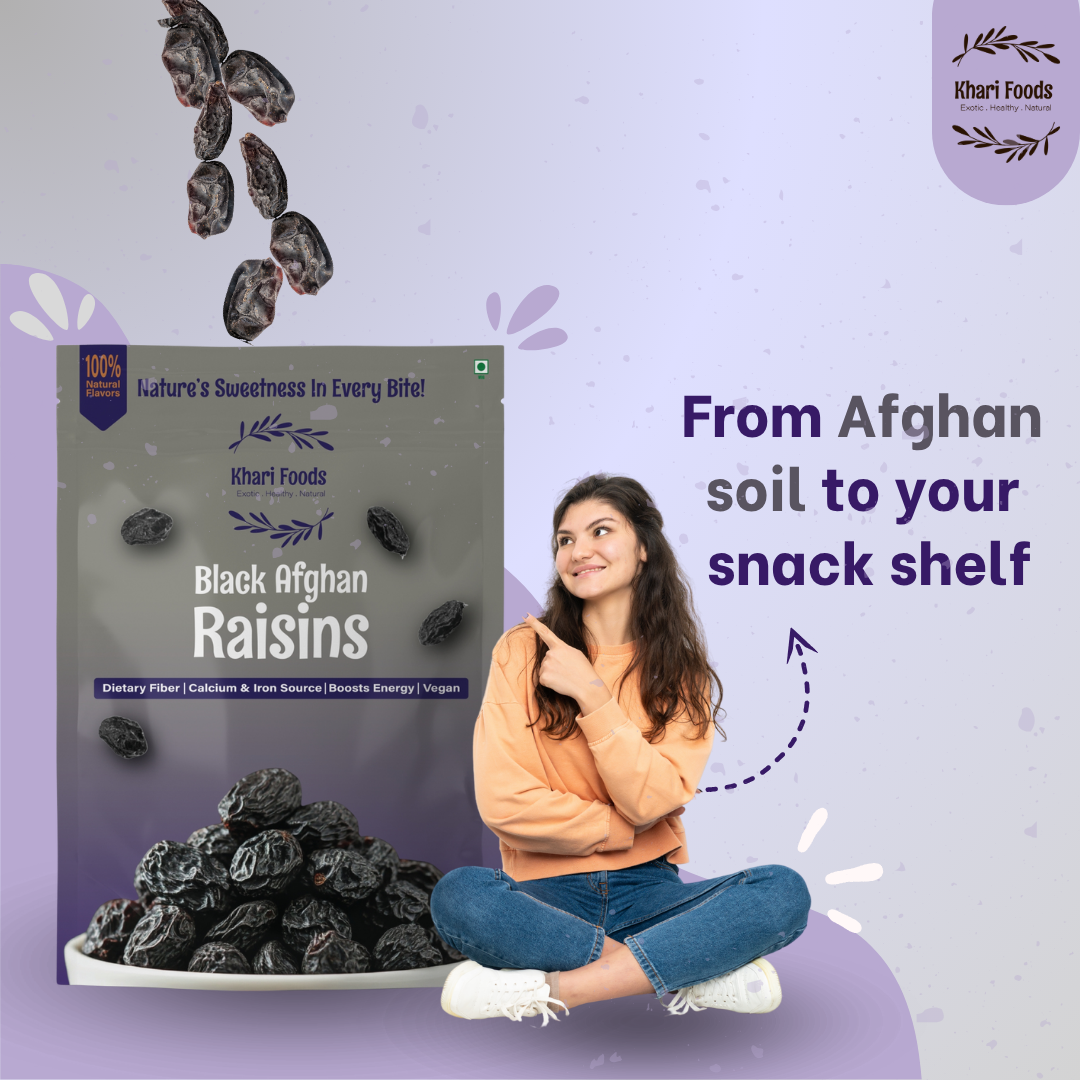 Dried Black Afghan Raisins