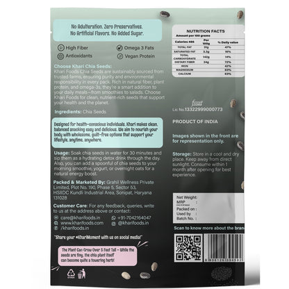 Organic Chia Seeds, High Fibre