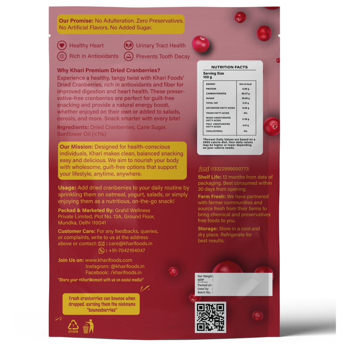 Premium Dried Cranberries