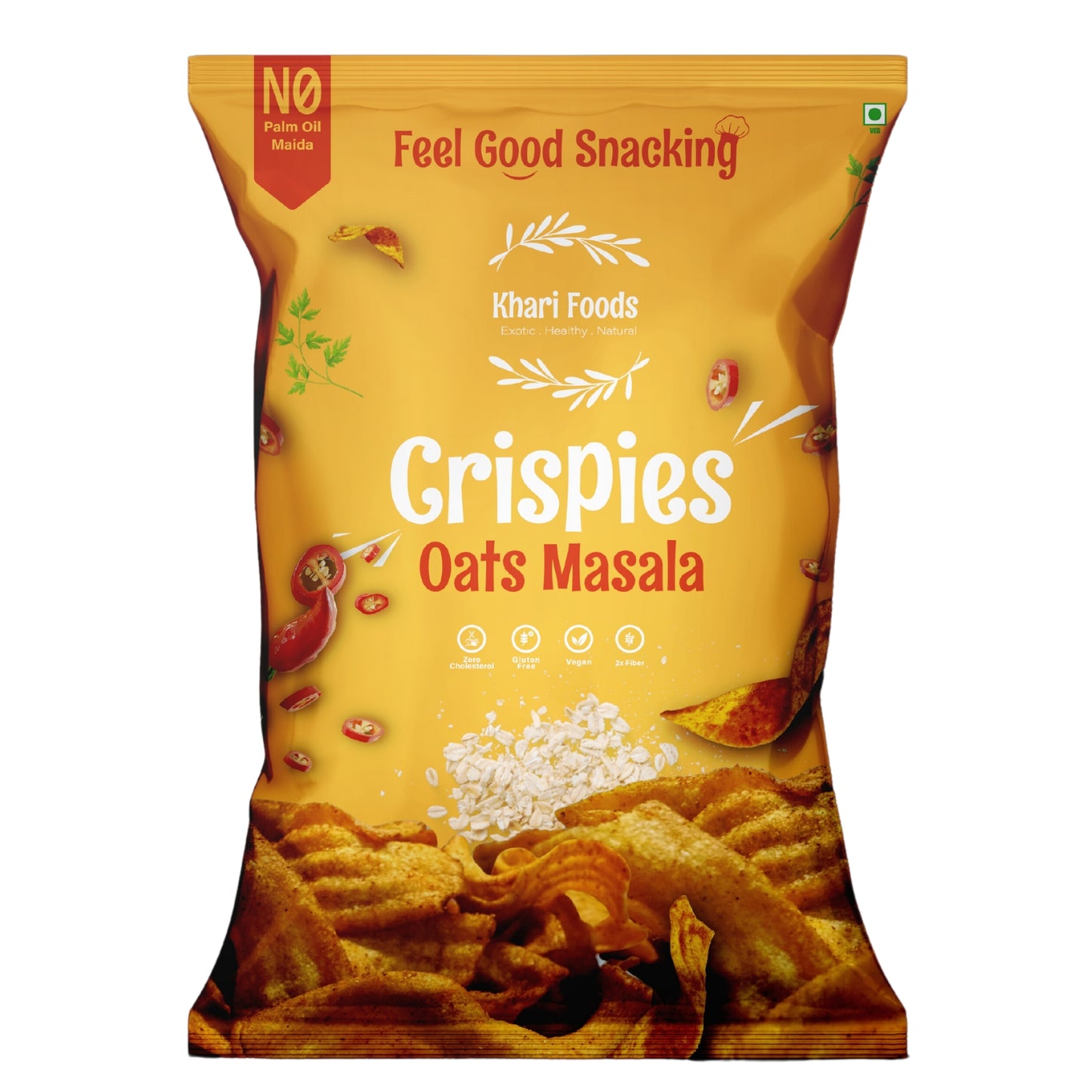 Oats Crispies 50g - Masala Flavour, No Palm Oil