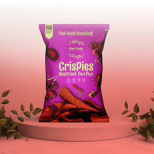 Beetroot Crispies 50g - Peri Peri Flavour, No Palm Oil
