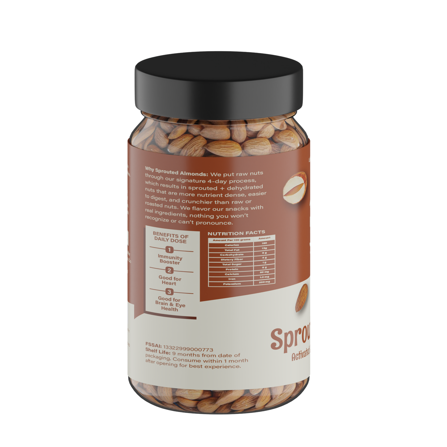 Sprouted Almonds 400g, Activated Superfoods