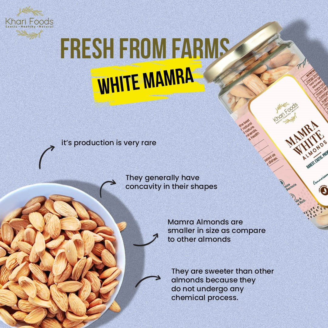 Premium White Mamra Almonds 250g