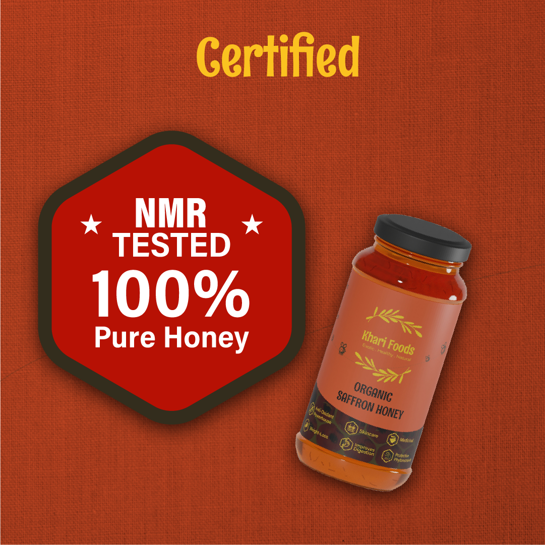 Saffron Honey By Khari Foods 500g, Premium Quality, NMR Tested