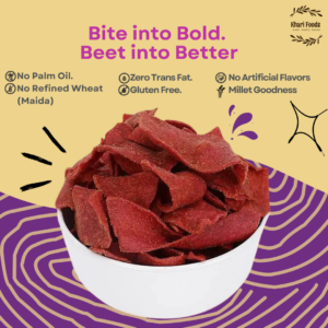 Beetroot Crispies 50g - Peri Peri Flavour, No Palm Oil - Image 4