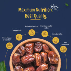 Khari foods Premium Dried Zahidi Dates / Khajur, 100% Natural Sweetener, Rich in Iron, Fiber & Vitamins, Healthy & Nutritious Snack - Image 4