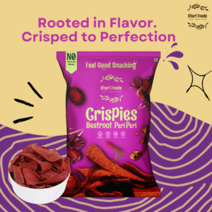 Beetroot Crispies 50g - Peri Peri Flavour, No Palm Oil - Image 3