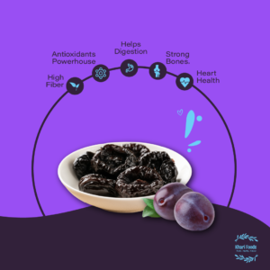 Khari Foods Premium Dried Prunes 200g, Dried & Pitted Plums, High Fibre, Health Snacks, No Added Sugar - Image 3